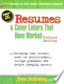 Resumes and cover letters that have worked /