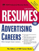 Resumes for advertising careers : with sample cover letters /