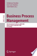 Business process management : 4th international conference, BPM 2006, Vienna, Austria, September 5-7, 2006 : proceedings /