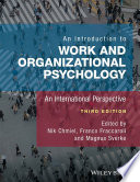 An introduction to work and organizational psychology : an international perspective /