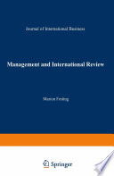 Management international review : strategic issues in international human resource management /