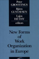 New forms of work organization in Europe /