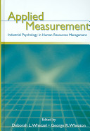 Applied measurement : industrial psychology in human resources management /