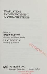 Evaluation and employment in organizations /