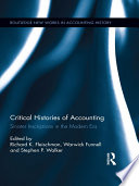 Critical histories of accounting : sinister inscriptions in the modern era /