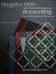 Houghton Mifflin accounting : concepts, procedures, applications : advanced course /