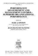 Performance measurement and management control : superior organization performance /