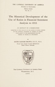 Financial ratio analysis : an historical perspective /