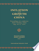 Inflation and growth in China : proceedings of a conference held in Beijing, China, May 10-12, 1995 /
