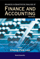 Advances in quantitative analysis of finance and accounting /