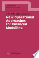New operational approaches for financial modelling /