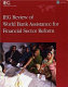 IEG review of World Bank assistance for financial sector reform /