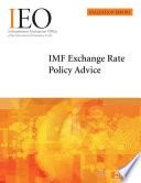 IMF exchange rate policy advice /