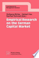 Empirical research on the German capital market /