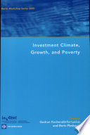 Investment climate, growth, and poverty /