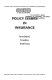 Policy issues in insurance : investment, taxation, insolvency.
