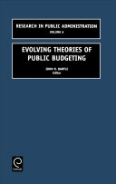 Evolving theories of public budgeting /