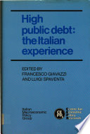 High public debt : the Italian experience /