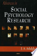 Advances in social psychology research /