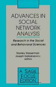 Advances in social network analysis : research in the social and behavioral sciences /