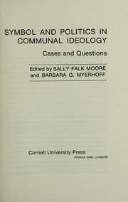 Symbol and politics in communal ideology : cases and questions /