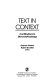 Text in context : contributions to ethnomethodology /