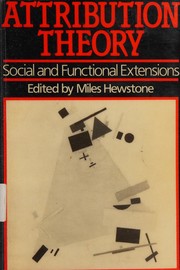 Attribution theory : social and functional extensions /