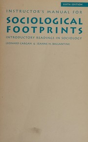 Sociological footprints : introductory readings in sociology /