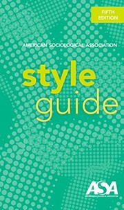American Sociological Association style guide.