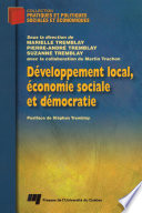 Developpement local, economie sociale et democratie /