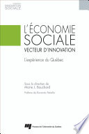 L'economie sociale, vecteur d'innovation : l'experience du Quebec /