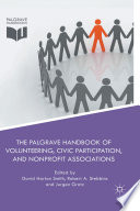 The Palgrave handbook of volunteering, civic participation, and nonprofit associations /