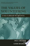The values of volunteering : cross-cultural perspectives /