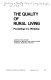 The quality of rural living ; proceedings of a workshop.