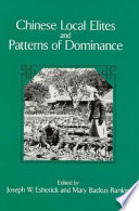 Chinese local elites and patterns of dominance /