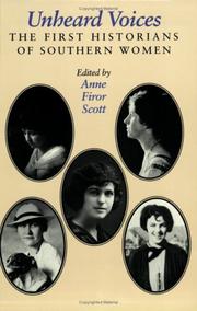 Unheard voices : the first historians of southern women /