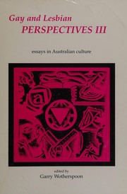 Gay and lesbian perspectives III : essays in Australian culture /