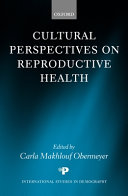 Cultural perspectives on reproductive health /