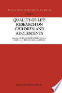 Quality-of-life research on children and adolescents /