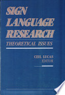 Sign language research : theoretical issues /