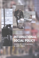 International social policy : welfare regimes in the developed world /