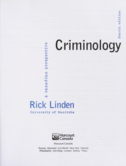 Criminology : a Canadian perspective /