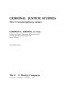 Criminal justice studies : their transdisciplinary nature /