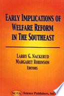 Early implications of welfare reform in the Southeast /