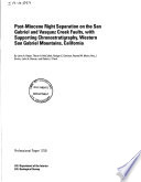 Post-Miocene right separation on the San Gabriel and Vasquez Creek faults, with supporting chronostratigraphy, western San Gabriel Mountains, California /