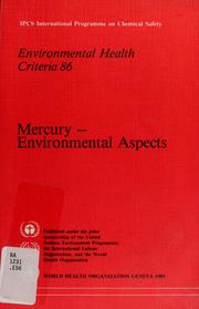 Mercury : environmental aspects.