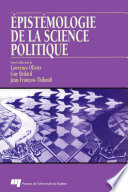 Epistemologie de la science politique /