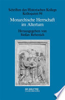 Monarchische Herrschaft im Altertum /