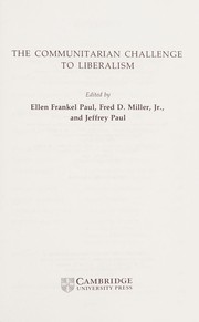 The communitarian challenge to liberalism /