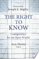 The right to know : transparency for an open world /